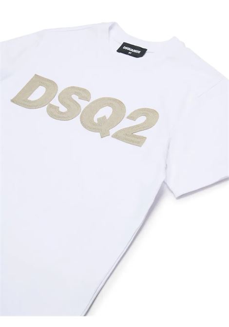 T-Shirt Bianca Con Logo DSQ2 DSQUARED2 KIDS | DQ2749-D004GDQ100